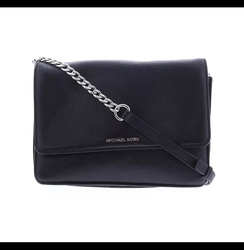 Michael Kors black leather crossbody bag